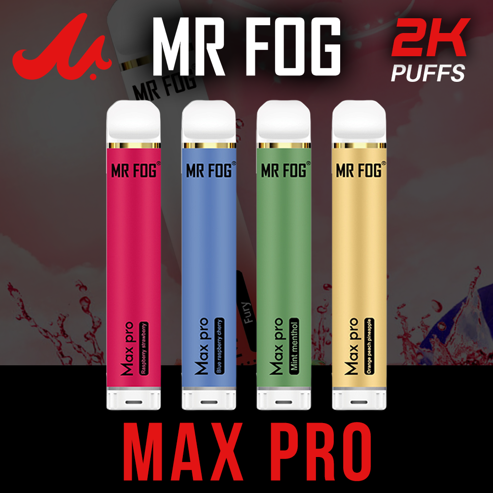 MR FOG MAX PRO 5% 2000 PUFFS DISPOSABLE VAPE - DISPLAY OF 10