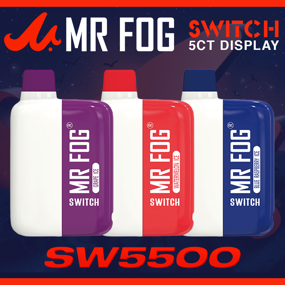 MR FOG SWITCH 15ML 5500 PUFFS DISPOSABLE VAPE *NEW FLAVORS* - DISPLAY OF 5
