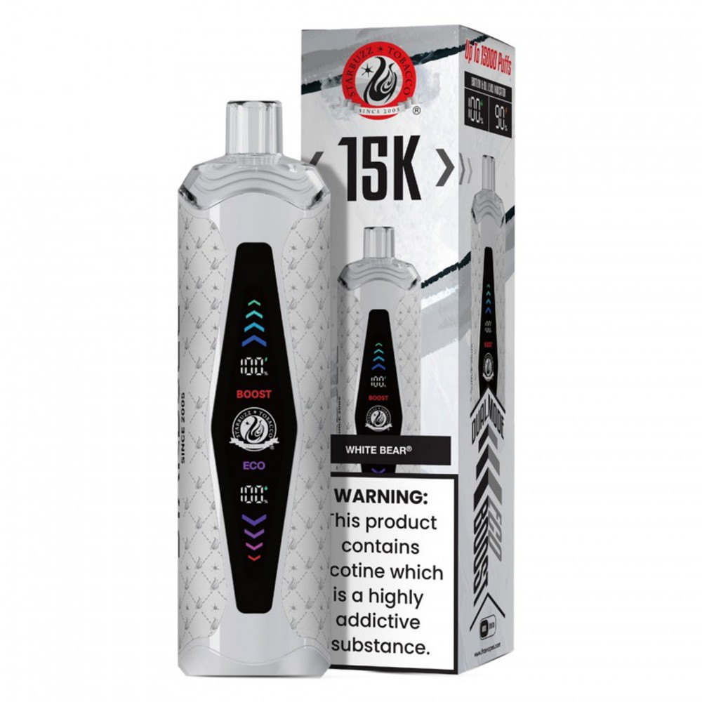 STARBUZZ SUPER MAX 20ML 15,000 PUFFS DISPOSABLE VAPE - DISPLAY OF 5