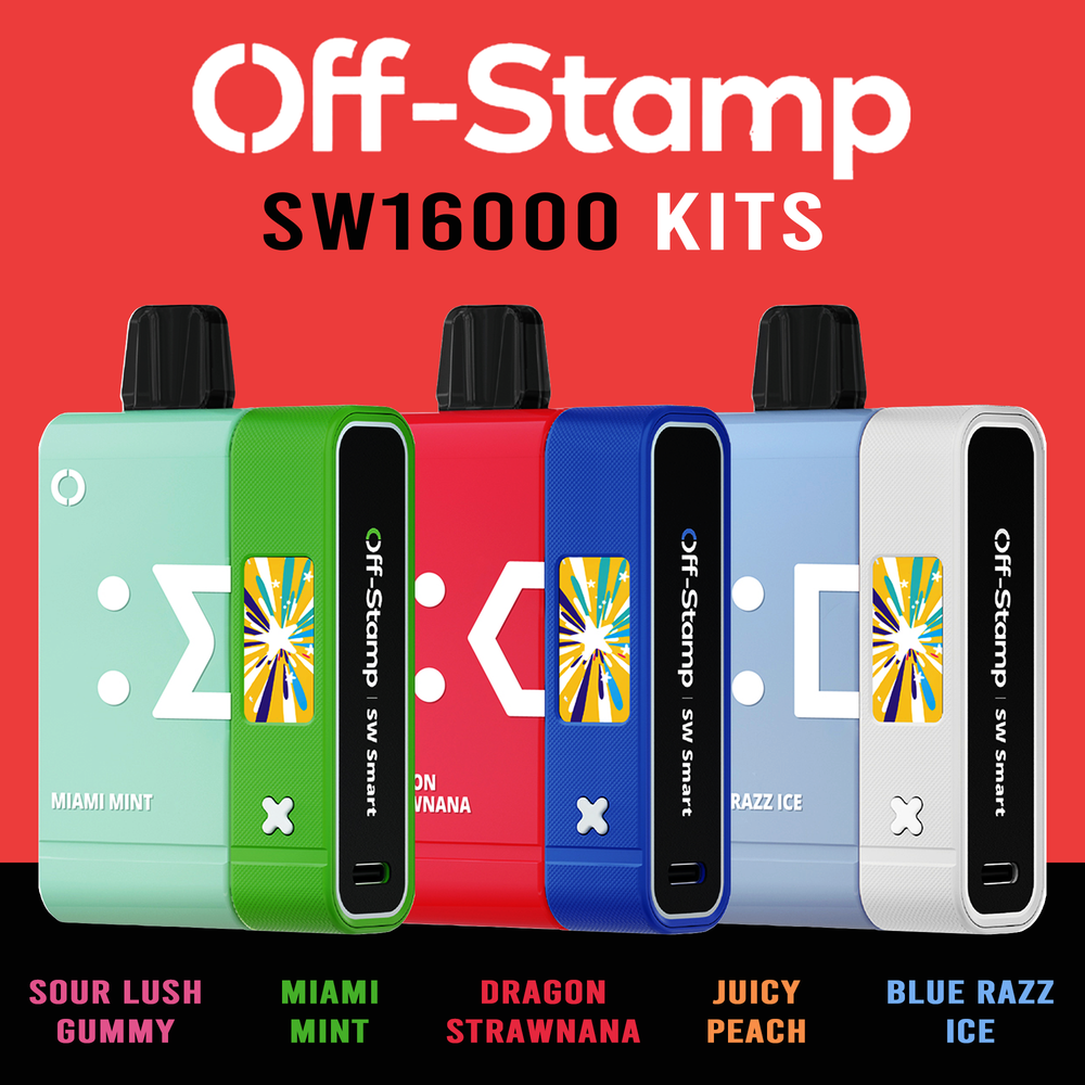 OFF STAMP SW16000 DISPOSABLE VAPE FULL KIT 16,000 PUFFS 17ML - DISPLAY OF 5