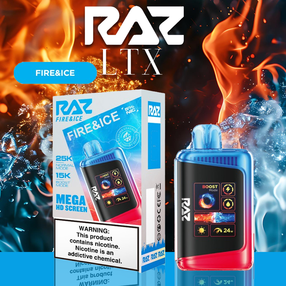 RAZ LTX 5% NIC 25,000 PUFFS DISPOSABLE VAPE - DISPLAY OF 5