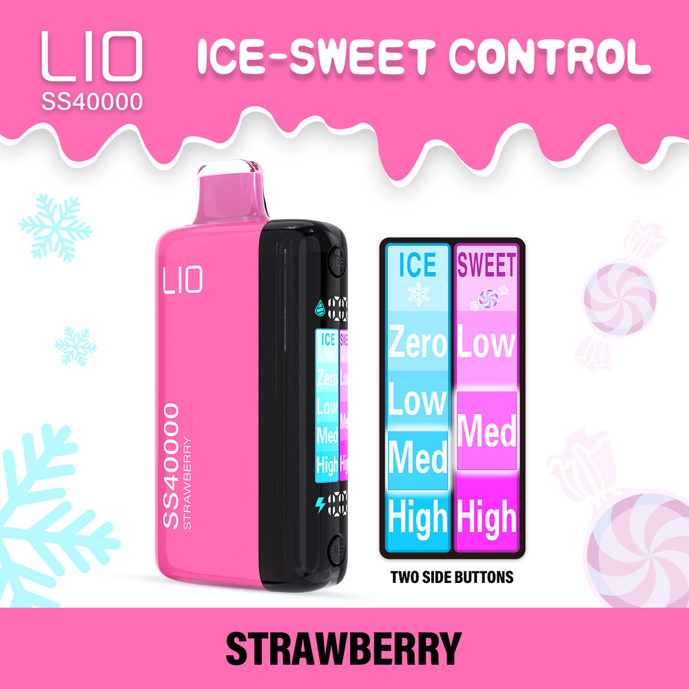 IJOY LIO SS40000 22ML 40,000 PUFFS DISPOSABLE VAPE - DISPLAY OF 5 - STRAWBERRY