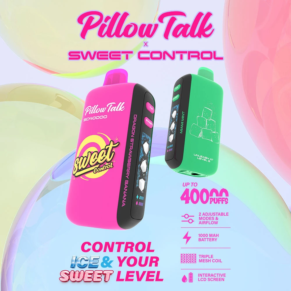 PILLOW TALK (SWEET CONTROL) SC40000 20ML 40,000 PUFFS DISPOSABLE VAPE - DISPLAY OF 5