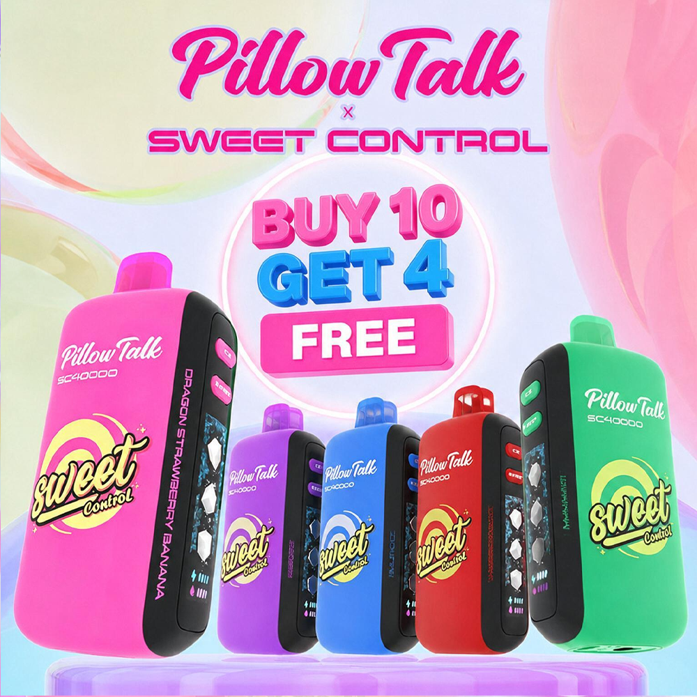 PILLOW TALK (SWEET CONTROL) SC40000 20ML 40,000 PUFFS DISPOSABLE VAPE - DISPLAY OF 5