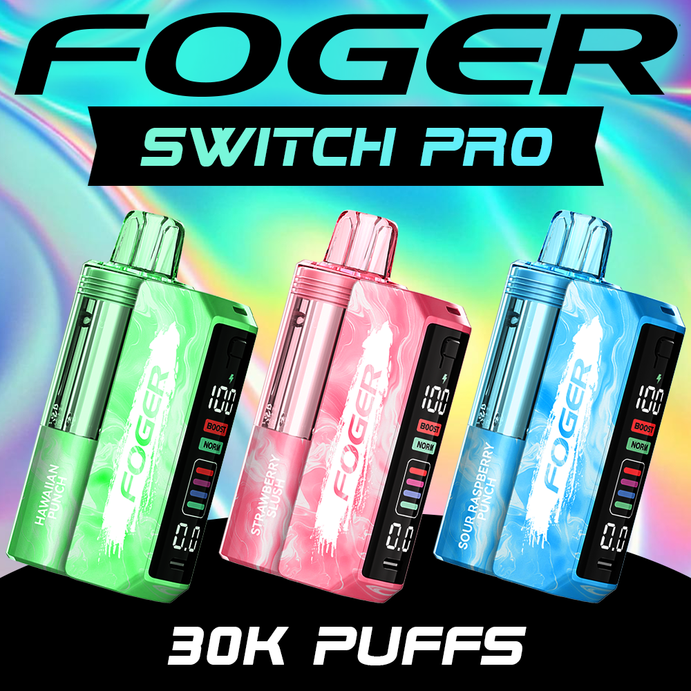 FOGER SWITCH PRO KIT 30,000 PUFFS DISPOSABLE VAPE - DISPLAY OF 5