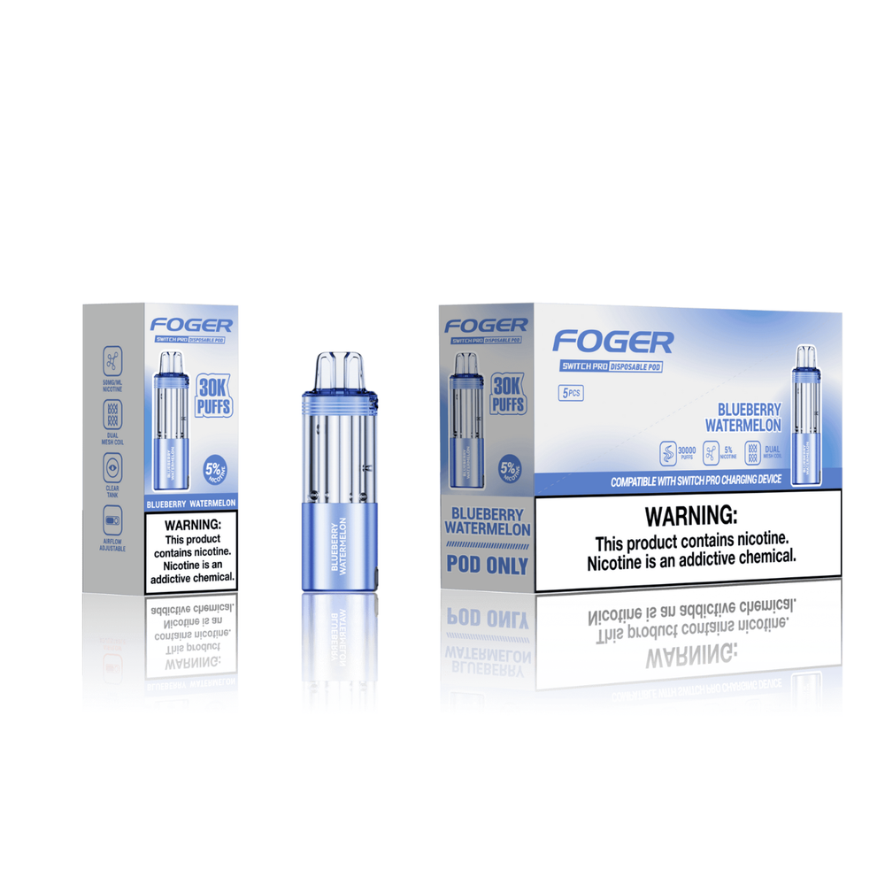 FOGER SWITCH PRO 30,000 PUFFS DISPOSABLE POD - DISPLAY OF 5