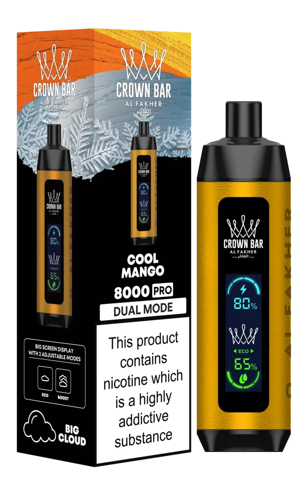 AL FAKHER CROWN BAR PRO 18ML BIG CLOUD 8,000 PUFFS DISPOSABLE VAPE - DISPLAY OF 5
