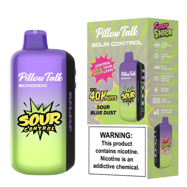 PILLOW TALK SC40000 (SOUR CONTROL) 40,000 PUFFS DISPOSABLE VAPE - DISPLAY OF 5