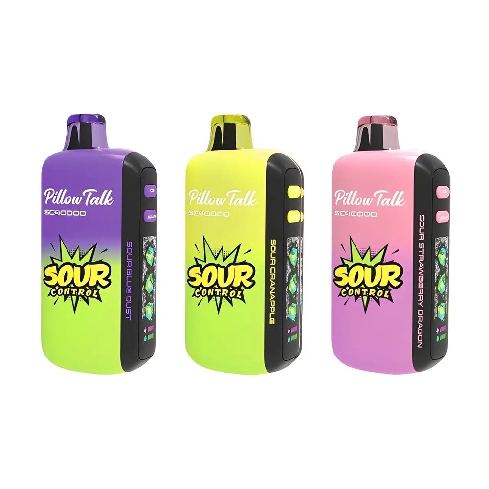 PILLOW TALK SC40000 (SOUR CONTROL) 40,000 PUFFS DISPOSABLE VAPE - DISPLAY OF 5