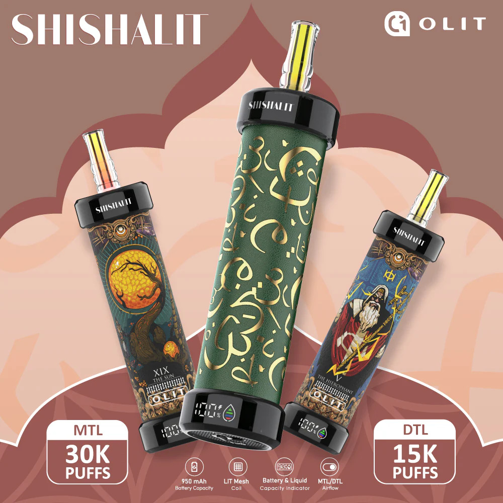 OLIT SHISHALIT 30,000 PUFFS DISPOSABLE VAPE - DISPLAY OF 5