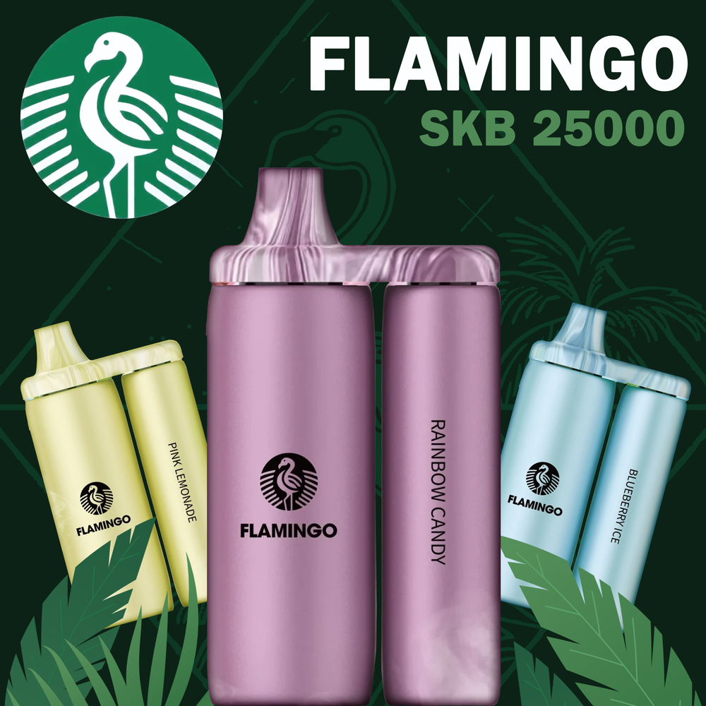 FLAMINGO ROLLING 25,000 PUFFS DISPOSABLE VAPE - DISPLAY OF 5