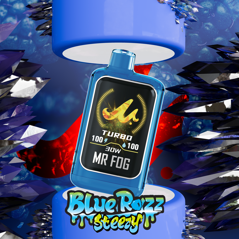 MR FOG NOVA BLUE RAZZ STEEZY SERIES 36,000 PUFFS DISPOSABLE VAPE - DISPLAY OF 5