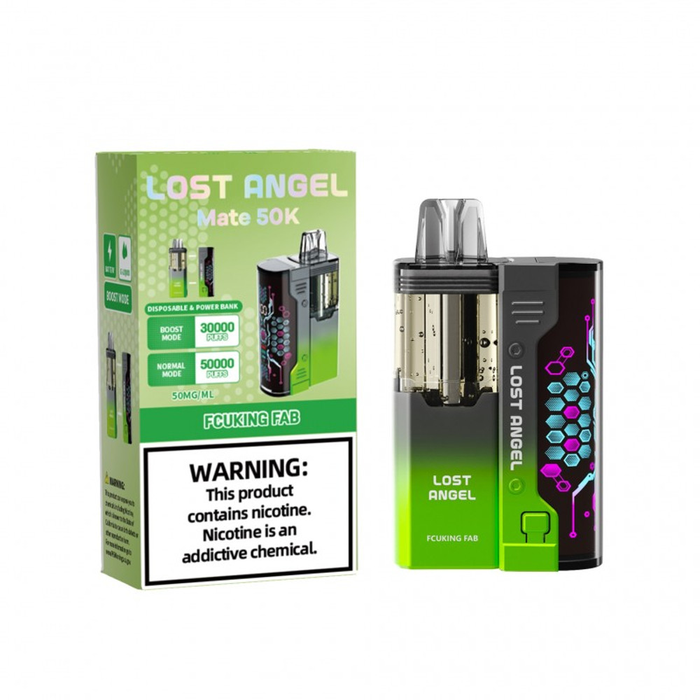 LOST ANGEL MATE 50,000 PUFFS DISPOSABLE VAPE (FULL KIT) - DISPLAY OF 5