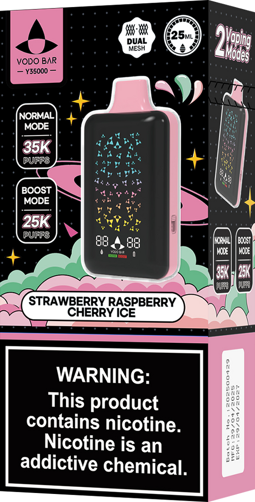 VODO BAR 35,000 PUFFS DISPOSABLE VAPE - DISPLAY OF 5