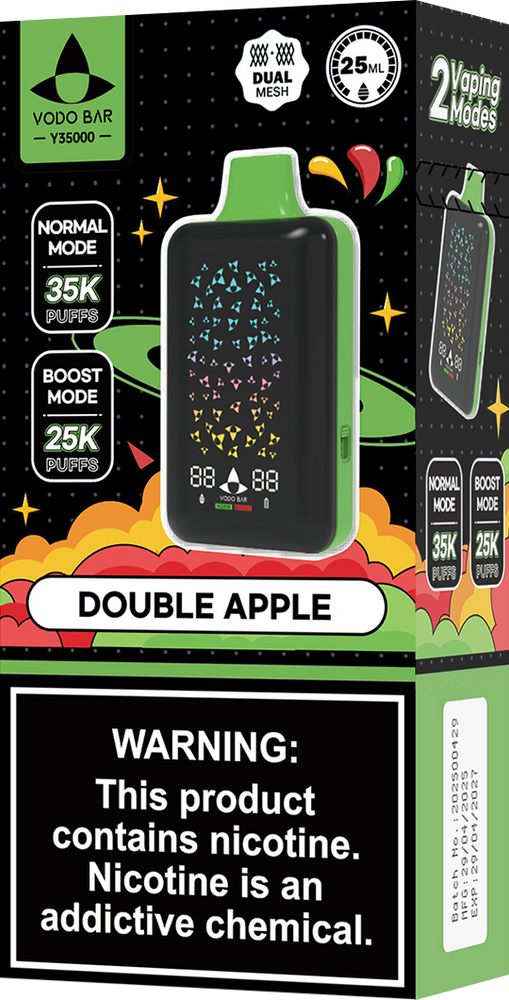 VODO BAR 35,000 PUFFS DISPOSABLE VAPE - DISPLAY OF 5