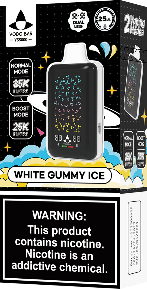 VODO BAR 35,000 PUFFS DISPOSABLE VAPE - DISPLAY OF 5