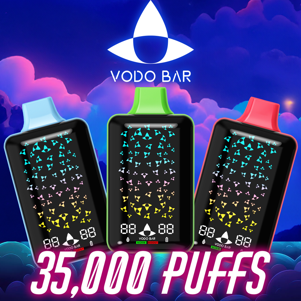 VODO BAR 35,000 PUFFS DISPOSABLE VAPE - DISPLAY OF 5