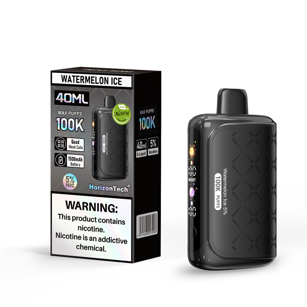 HORIZONTECH 100,000 PUFFS DISPOSABLE VAPE - DISPLAY OF 5