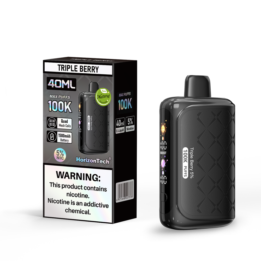 HORIZONTECH 100,000 PUFFS DISPOSABLE VAPE - DISPLAY OF 5