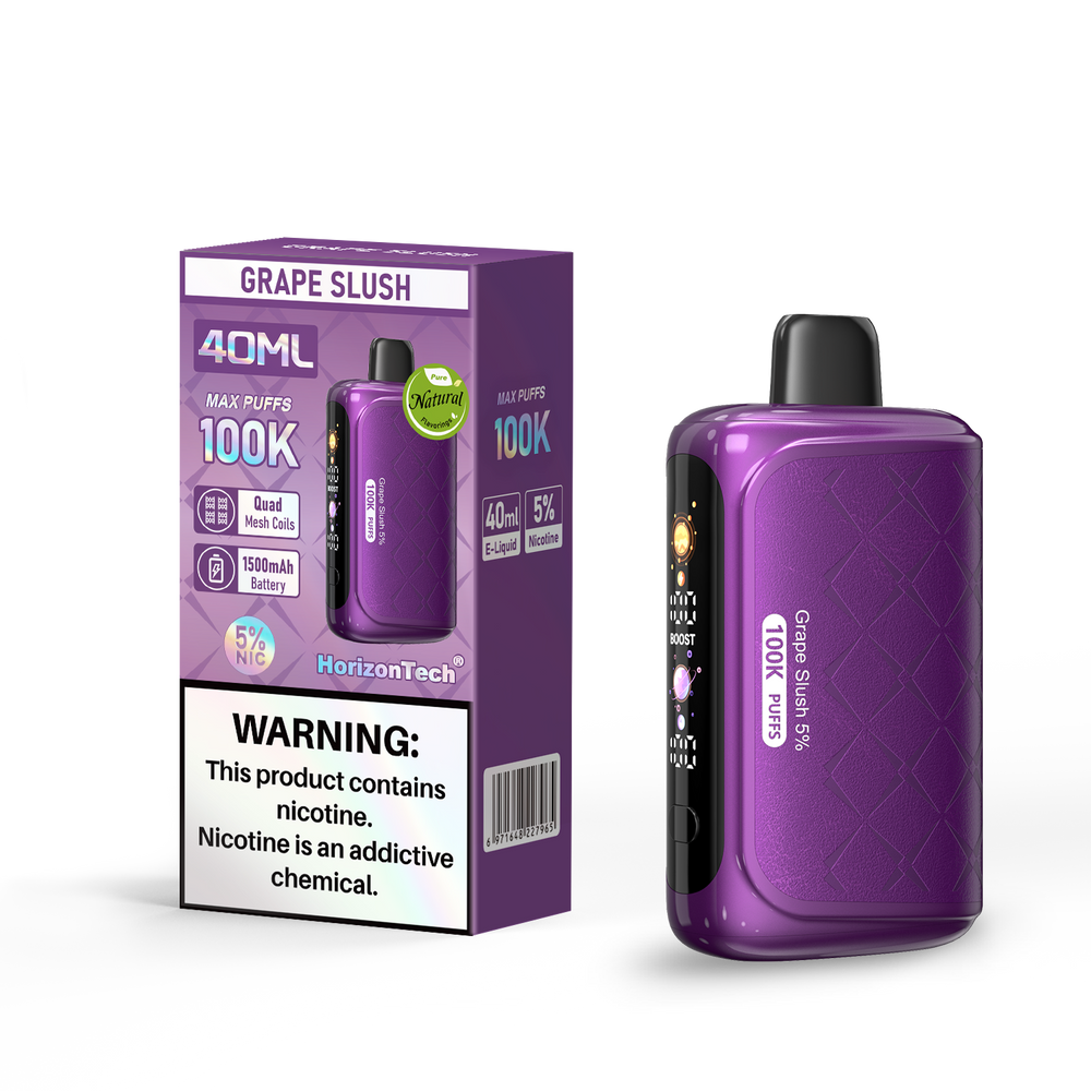 HORIZONTECH 100,000 PUFFS DISPOSABLE VAPE - DISPLAY OF 5