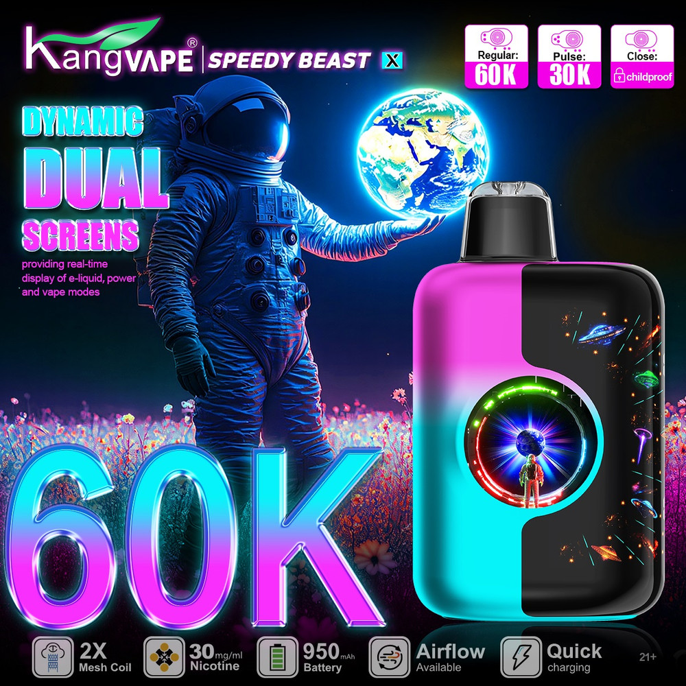 KANGVAPE SPEEDY BEAST X 60,000 PUFFS DISPOSABLE VAPE - DISPLAY OF 5