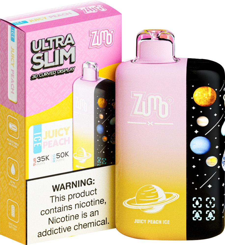 Zumo Ultra Slim 50,000 Puffs Disposable Vape - Juicy Peach - Display of 5 - Wholesale