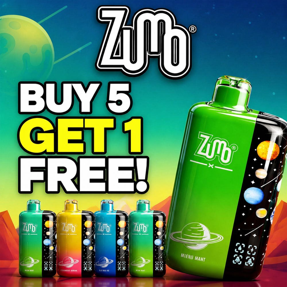 Zumo Ultra Slim 50,000 Puffs Disposable Vape - Double Apple - Display of 5 - Wholesale