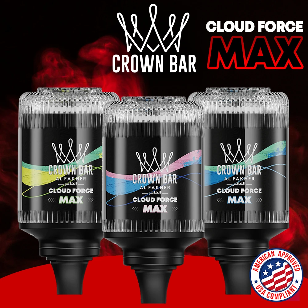 AL FAKHER CROWN BAR CLOUD FORCE MAX 50,000 PUFFS HOOKAH VAPE HEAD