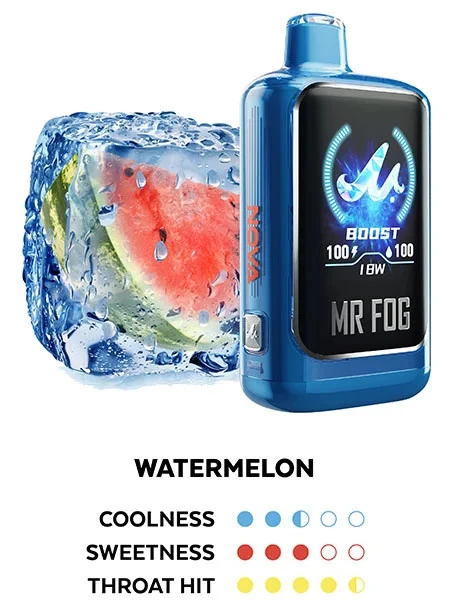 MR FOG NOVA BLUE RAZZ STEEZY SERIES (ZERO NICOTINE) 36,000 PUFFS DISPOSABLE VAPE - DISPLAY OF 5