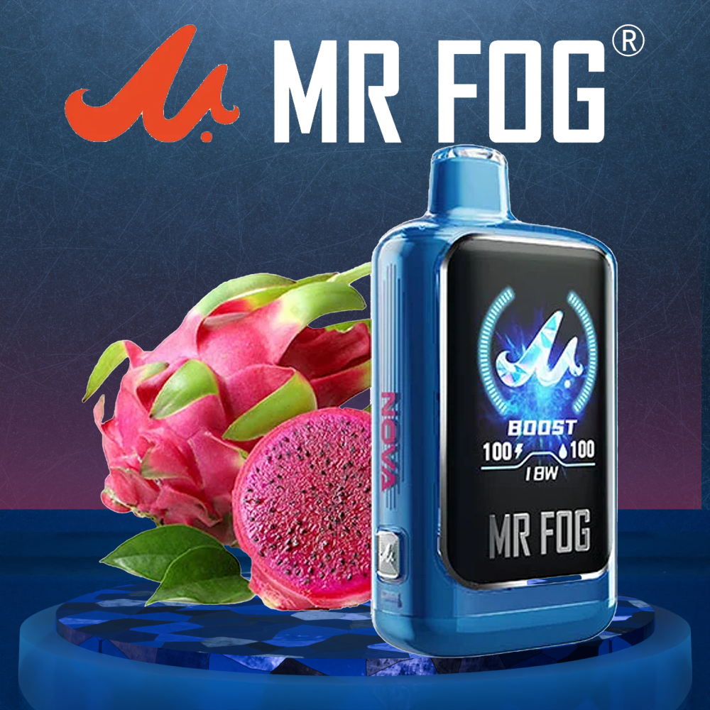 MR FOG NOVA BLUE RAZZ STEEZY SERIES (ZERO NICOTINE) 36,000 PUFFS DISPOSABLE VAPE - DISPLAY OF 5