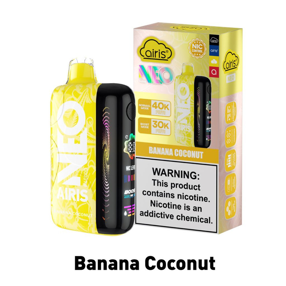 AIRIS NEO NIC CONTROL 40,000 PUFFS DISPOSABLE VAPE - DISPLAY OF 5