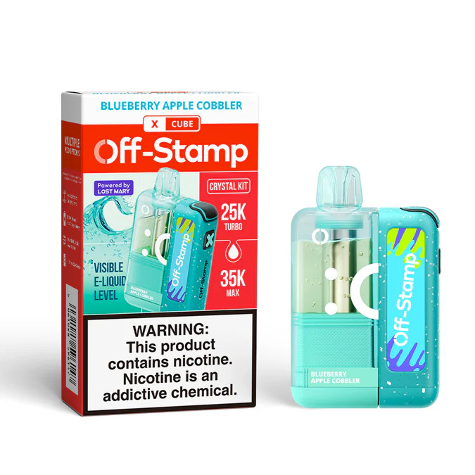 OFF STAMP X-CUBE CRYSTAL 35,000 PUFFS DISPOSABLE (FULL KIT) - DISPLAY OF 5