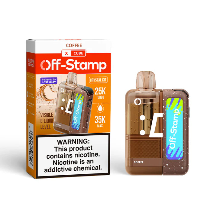 OFF STAMP X-CUBE CRYSTAL 35,000 PUFFS DISPOSABLE (FULL KIT) - DISPLAY OF 5
