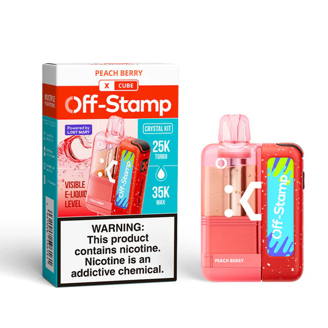 OFF STAMP X-CUBE CRYSTAL 35,000 PUFFS DISPOSABLE (FULL KIT) - DISPLAY OF 5