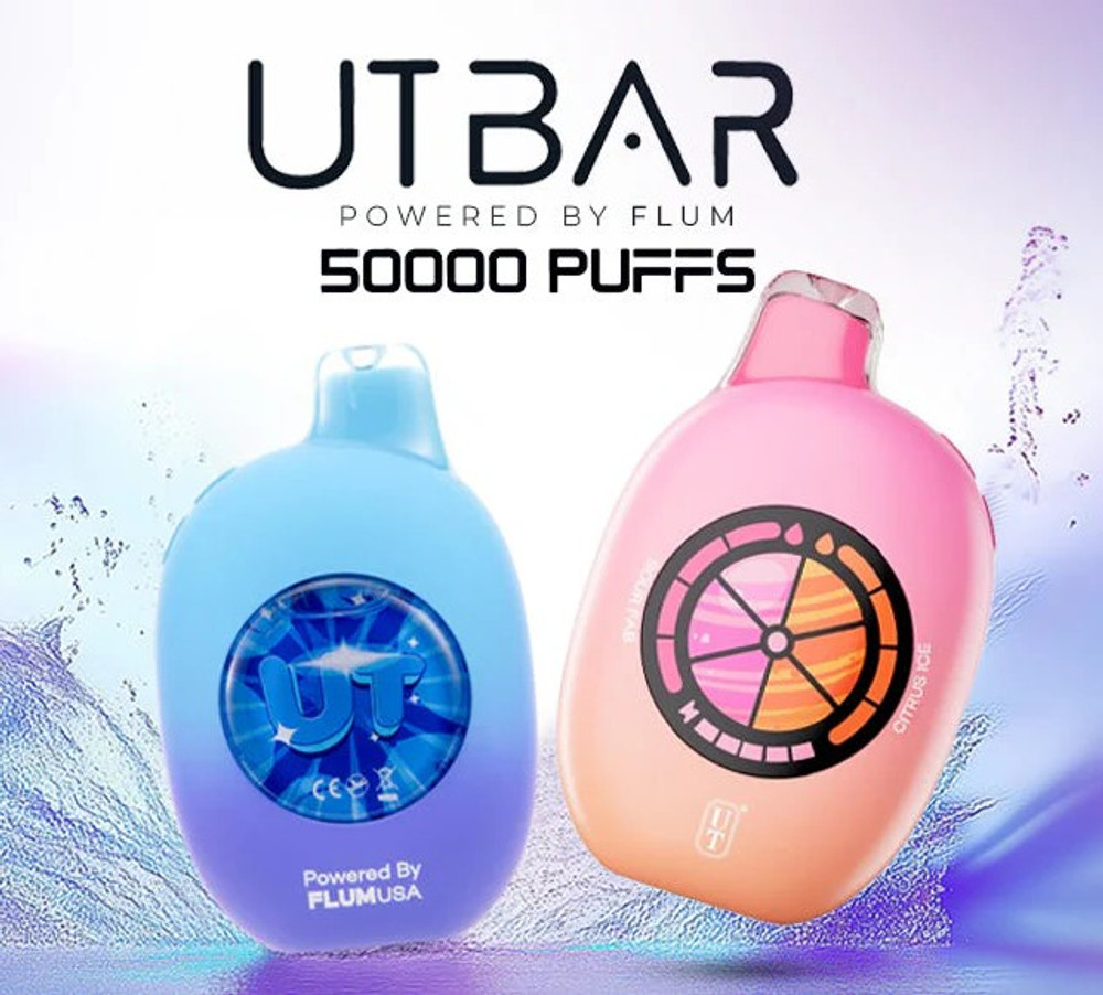 UT POWERED BY FLUM 50,000 PUFFS DISPOSABLE VAPE - DISPLAY OF 5