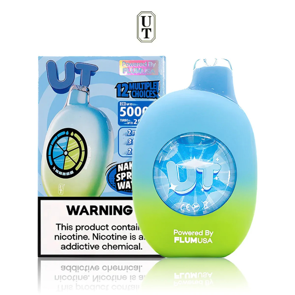 UT POWERED BY FLUM 50,000 PUFFS DISPOSABLE VAPE - DISPLAY OF 5