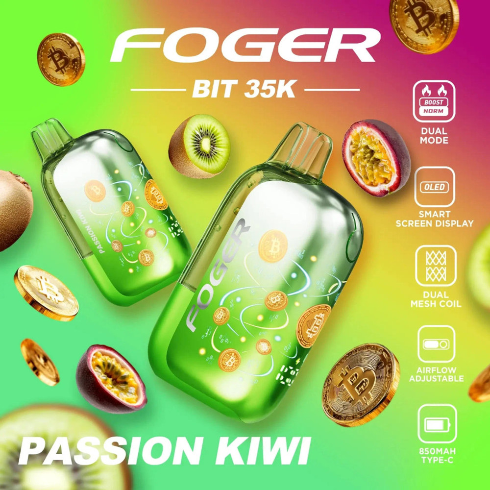 FOGER BIT 35,000 PUFFS DISPOSABLE VAPE - DISPLAY OF 5