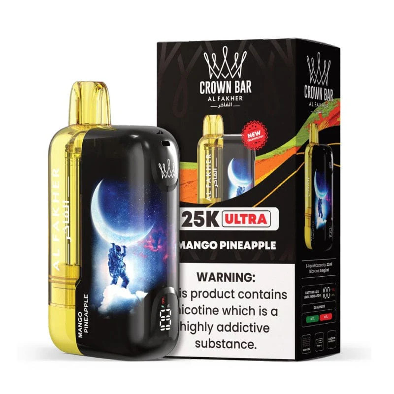 AL FAKHER CROWN BAR ULTRA 25,000 PUFFS DISPOSABLE VAPE - DISPLAY OF 5