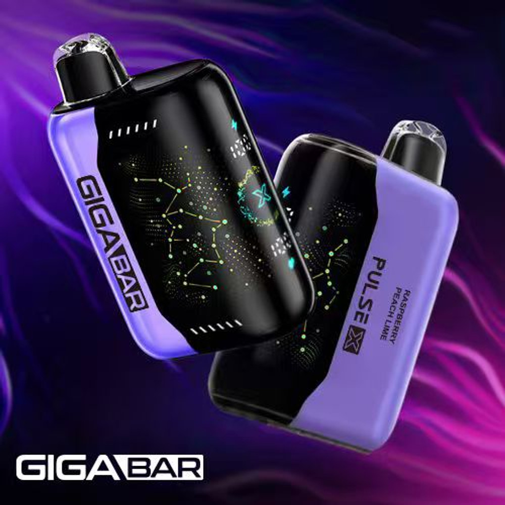 GIGA BAR PULSE X 25,000 PUFFS DISPOSABLE VAPE - DISPLAY OF 5