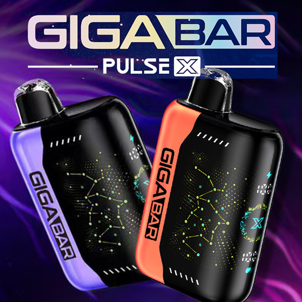 GIGABAR PULSE X 25,000 PUFFS DISPOSABLE VAPE - DISPLAY OF 5
