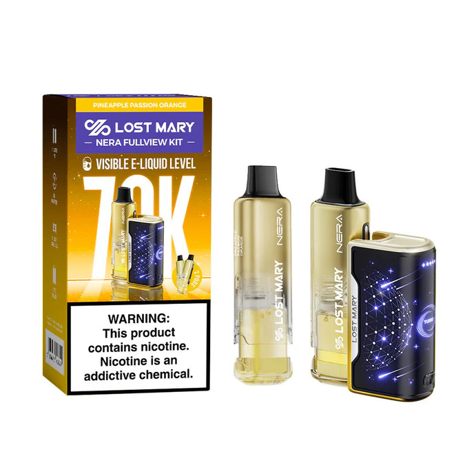 LOST MARY NERA FULLVIEW 70,000 PUFFS DISPOSABLE VAPE (FULL KIT) - DISPLAY OF 5