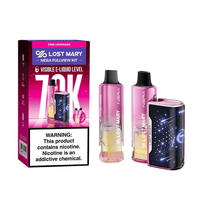 LOST MARY NERA FULLVIEW 70,000 PUFFS DISPOSABLE VAPE (FULL KIT) - DISPLAY OF 5