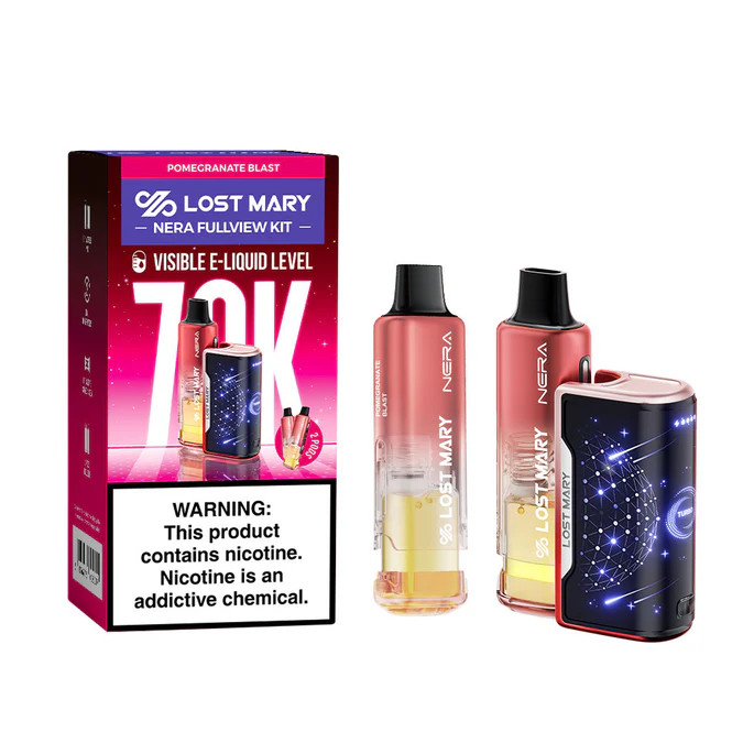 LOST MARY NERA FULLVIEW 70,000 PUFFS DISPOSABLE VAPE (FULL KIT) - DISPLAY OF 5