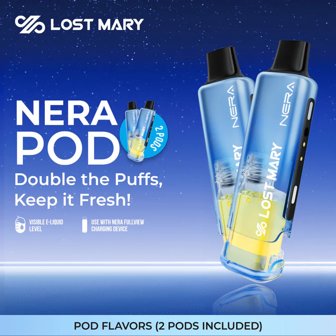 LOST MARY NERA FULLVIEW 70,000 PUFFS DISPOSABLE VAPE 2-PACK (PODS ONLY) - DISPLAY OF 5