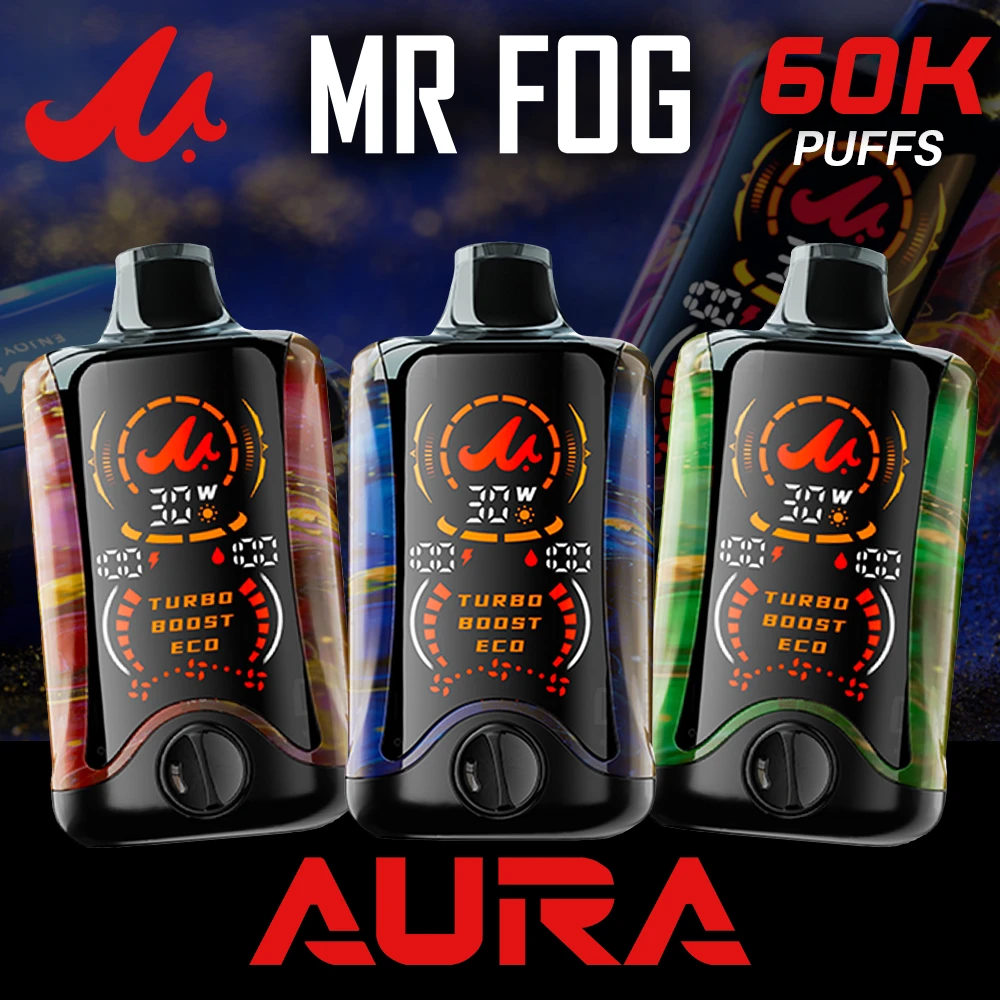 MR FOG AURA 60,000 PUFFS DISPOSABLE VAPE - DISPLAY OF 5