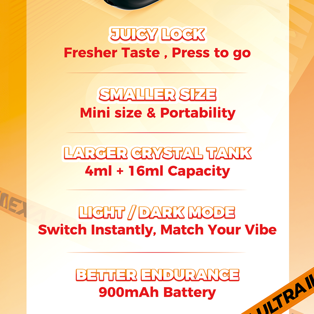 NEXA ULTRA II 50,000 PUFFS DISPOSABLE VAPE - DISPLAY OF 5