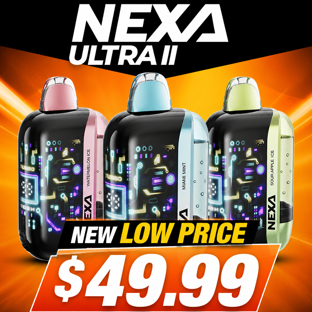 NEXA ULTRA II 50,000 PUFFS DISPOSABLE VAPE - DISPLAY OF 5