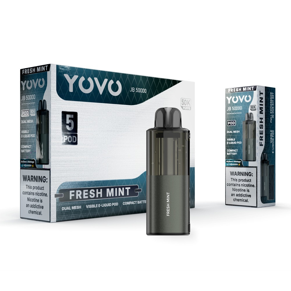 YOVO JB 50,000 PUFFS DISPOSABLE (POD ONLY) - DISPLAY OF 5