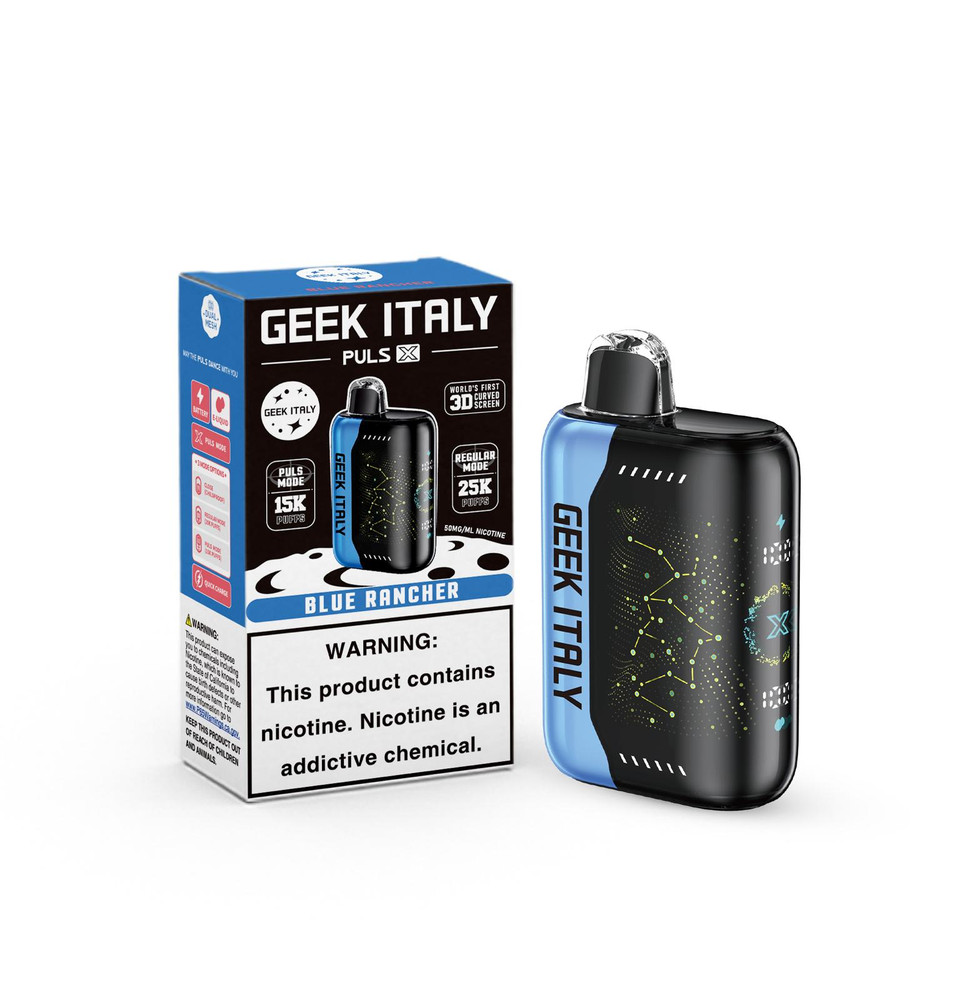 GEEK ITALY PULSE X 25,000 PUFFS DISPOSABLE VAPE - DISPLAY OF 5