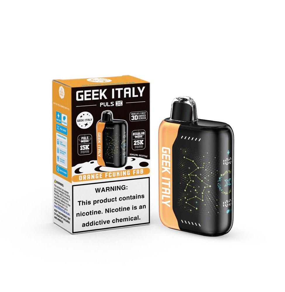 GEEK ITALY PULSE X 25,000 PUFFS DISPOSABLE VAPE - DISPLAY OF 5